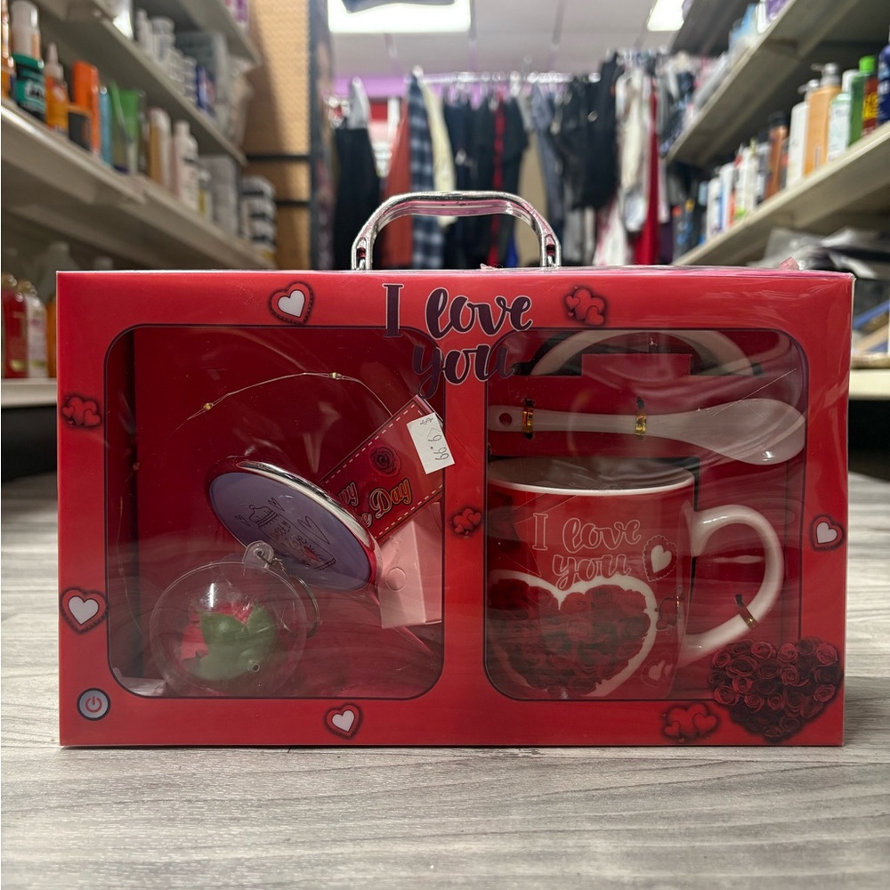 I Love You Red Mug Gift Set